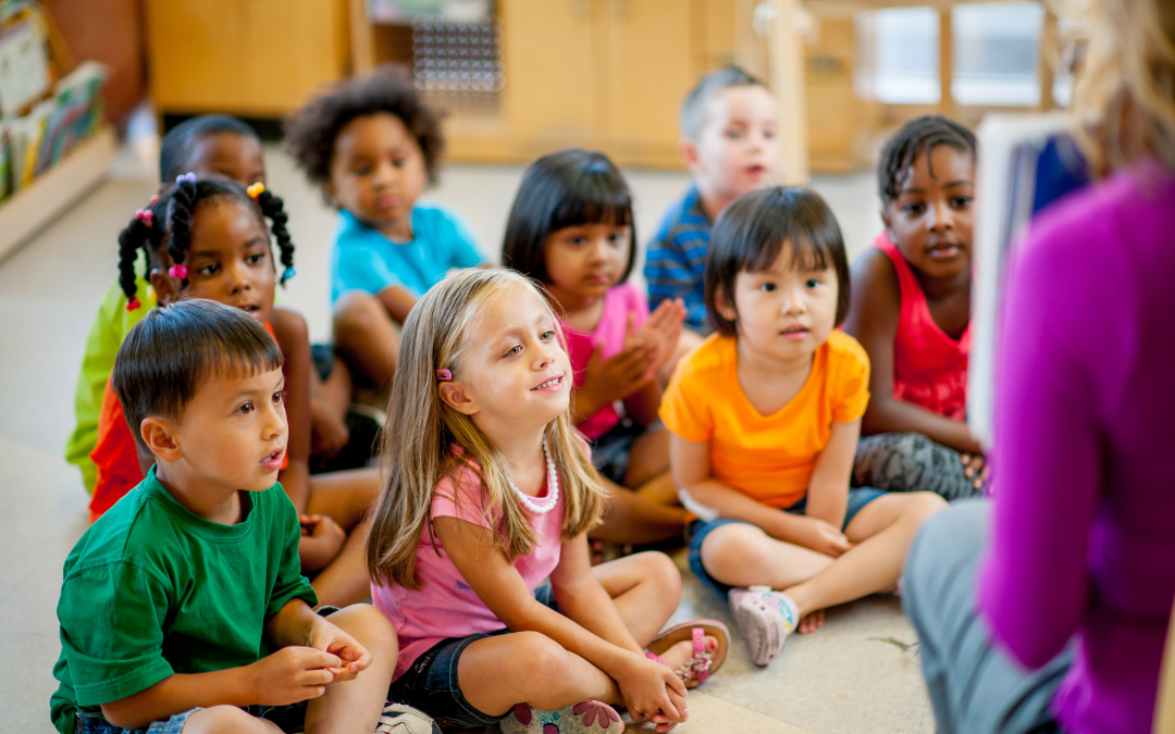 Children listening to a story