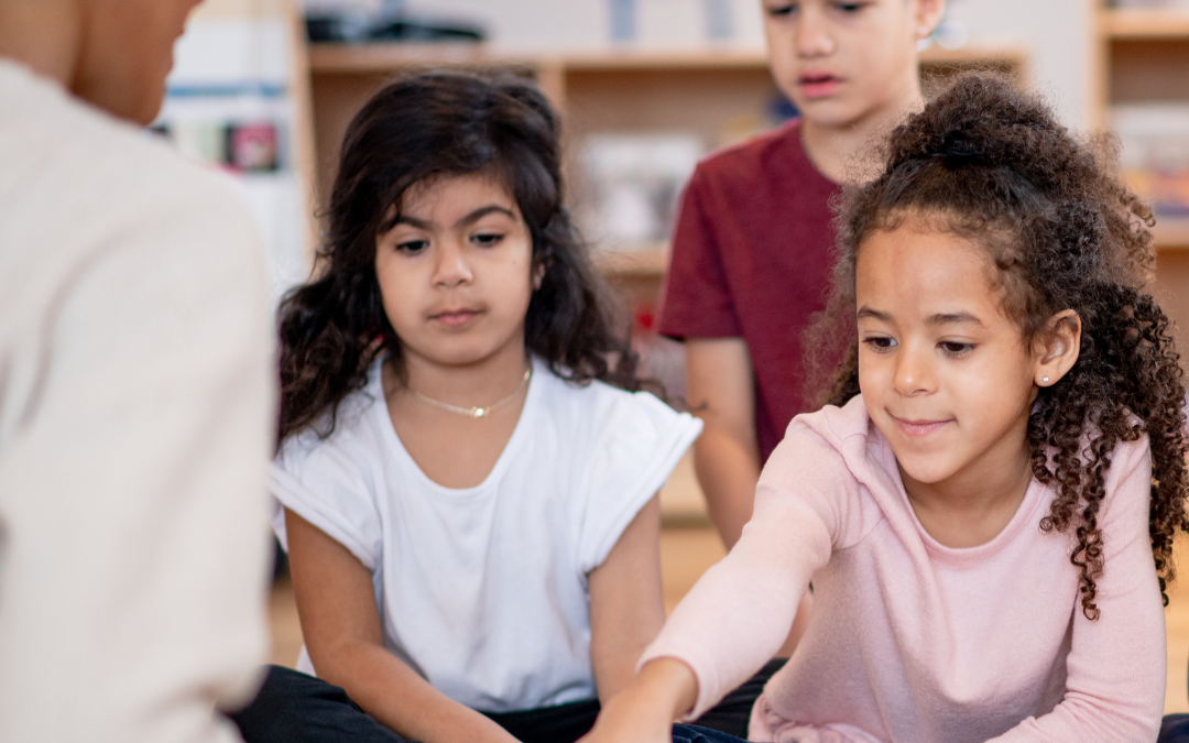 A group of young children