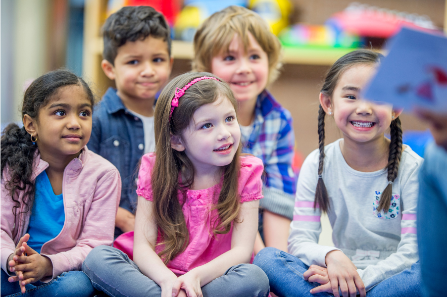 Children listening to story