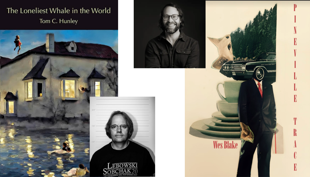 Photo of book covers and authors