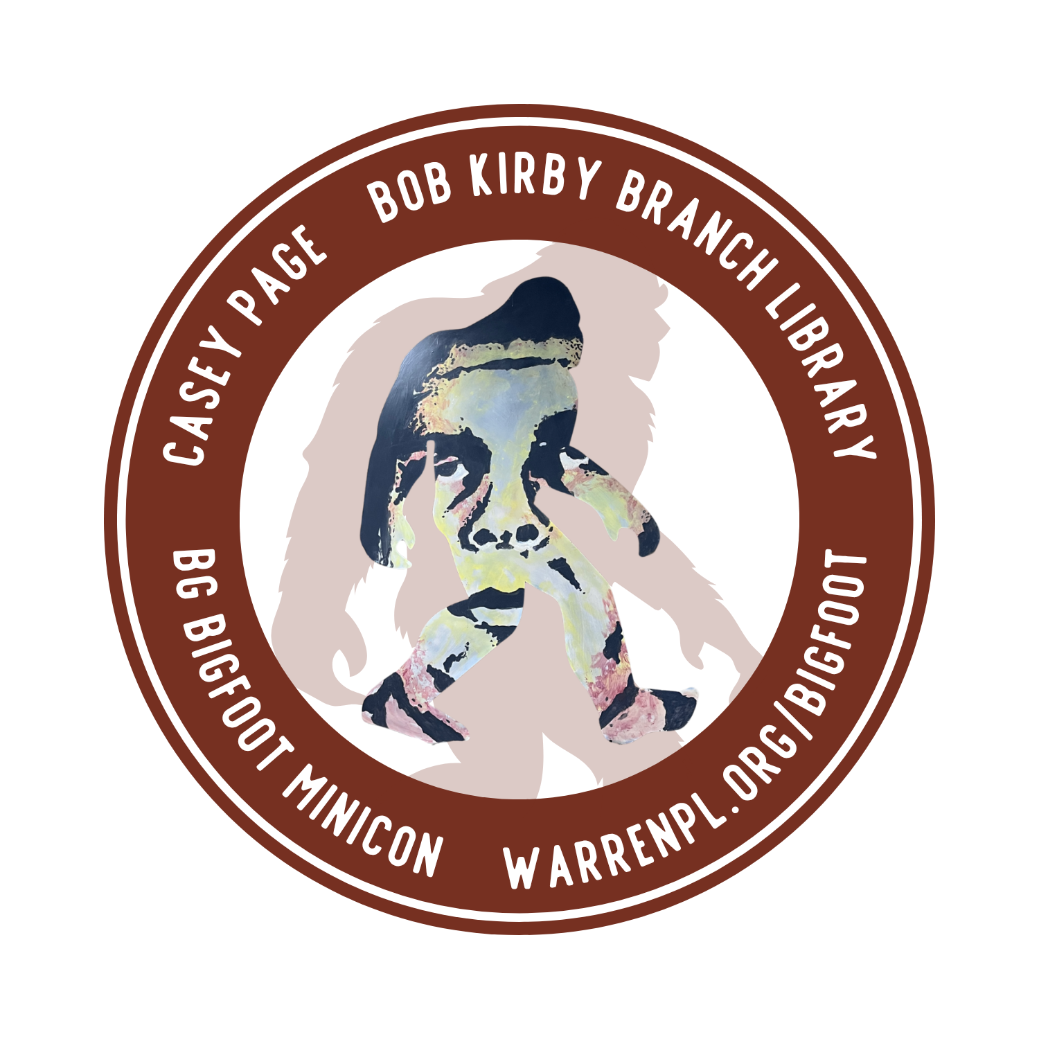 A Bigfoot silhouette with Boris Karloff art