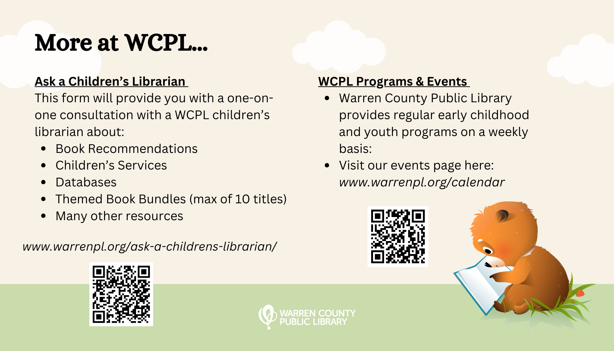 More at WCPL information 