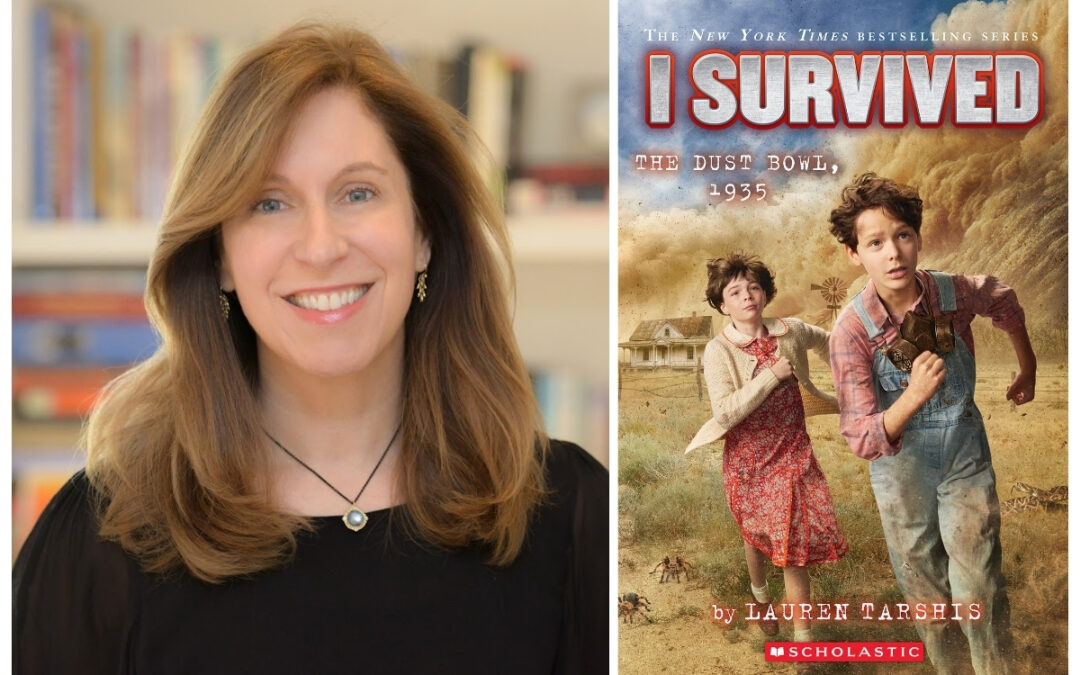 Photo of Lauren Tarshish and book cover for I Survived