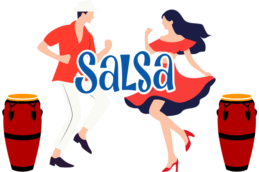 Two salsa dancers