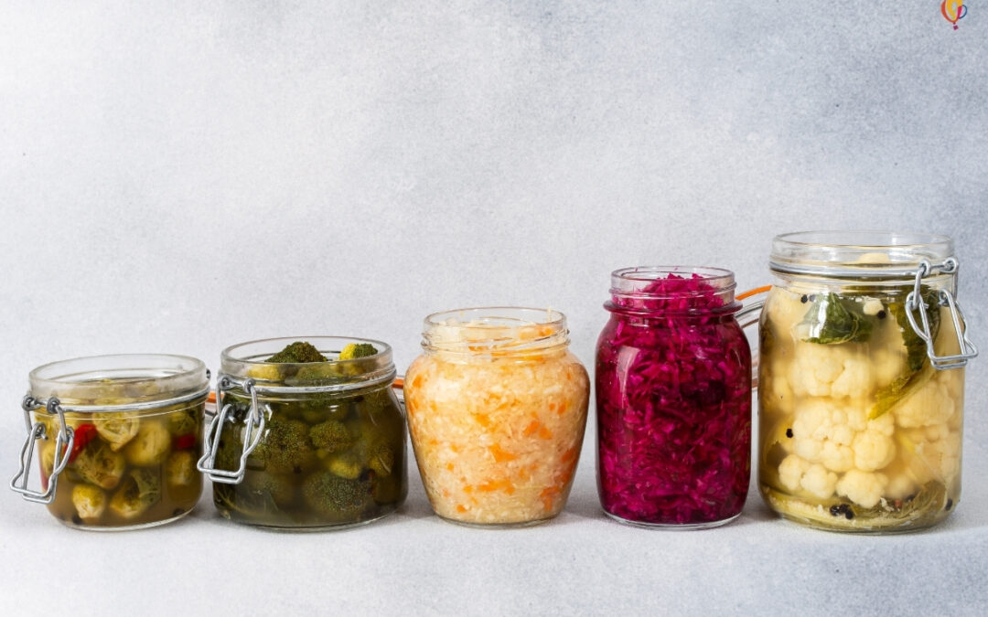 Five fermenting jars