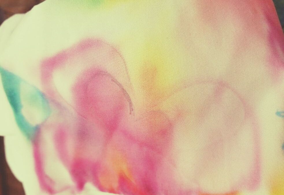 Homemade dyed pillowcase