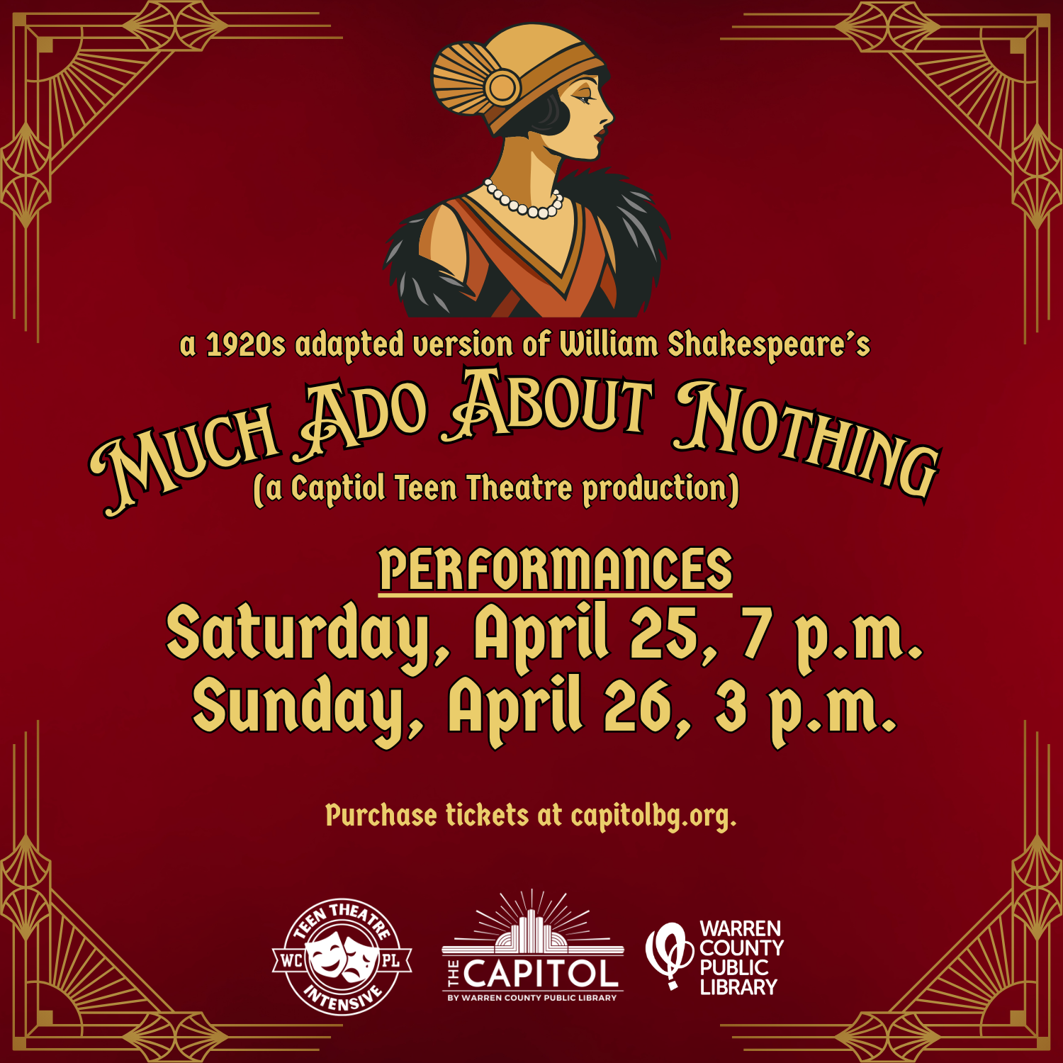 Showtimes Saturday, April 25, 7 p.m. and<br />
Sunday, April 26, 3 p.m.