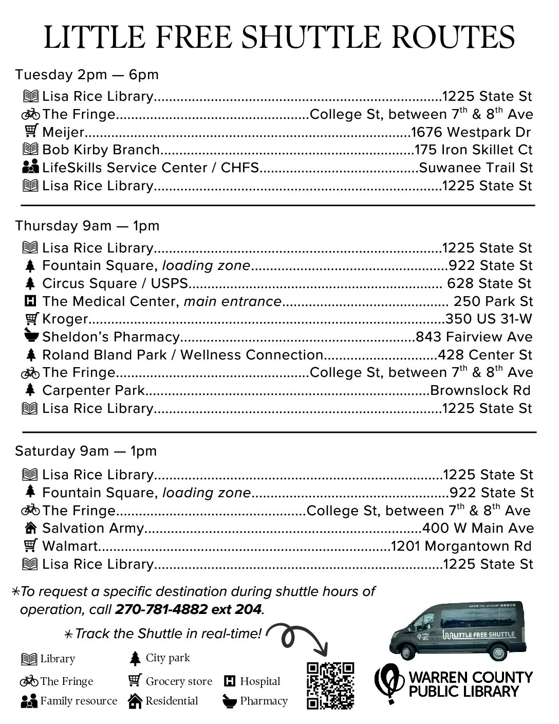 LittleFreeShuttleRoutes2026 PDF of Fall 2025 Shuttle Routes
