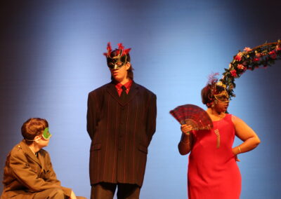 3 actors with masks on